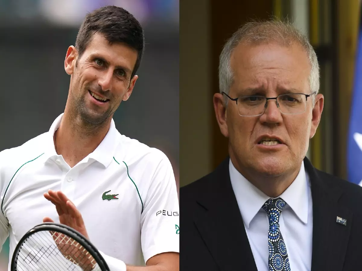 Novak Djokovic and Scott Morrison