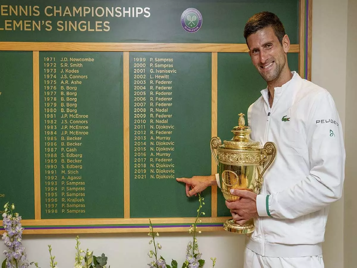 Novak Djokovic Wimbledon winners board