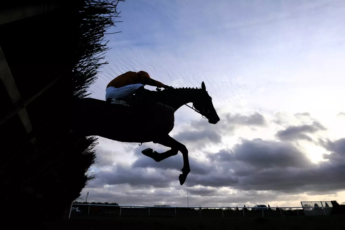 Jumping action at Fakenham