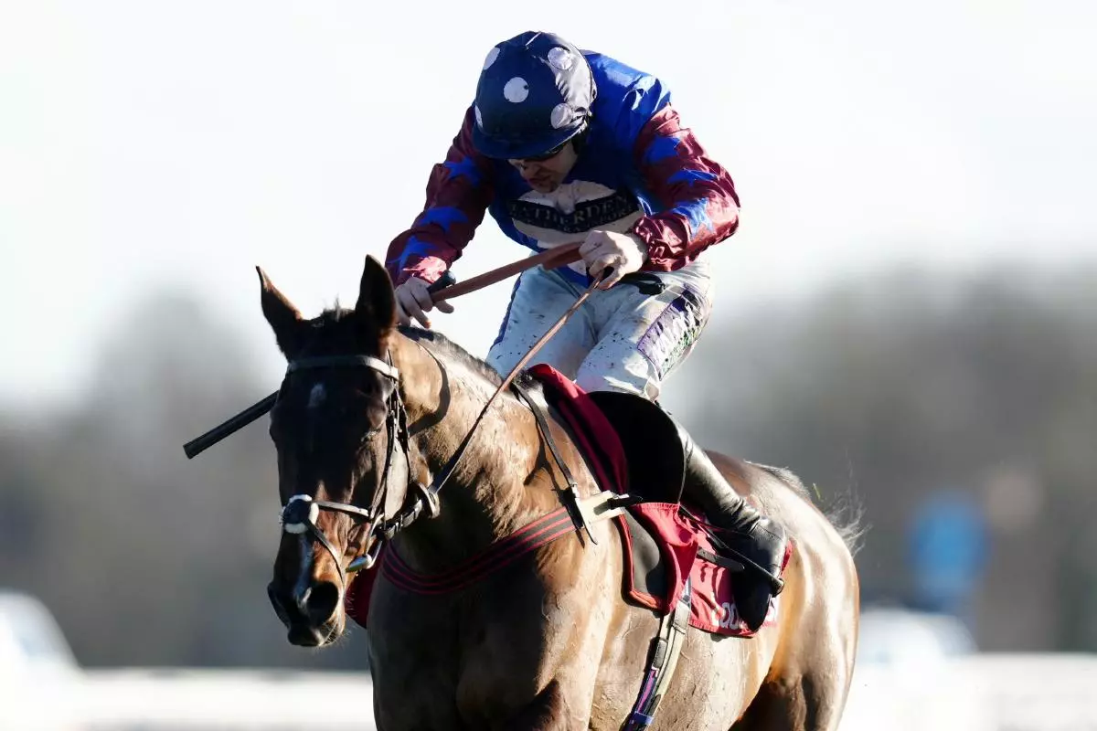 Paisley Park ridden by Aidan Coleman wins The Ladbrokes Long Walk Hurdle at Kempton Racecourse