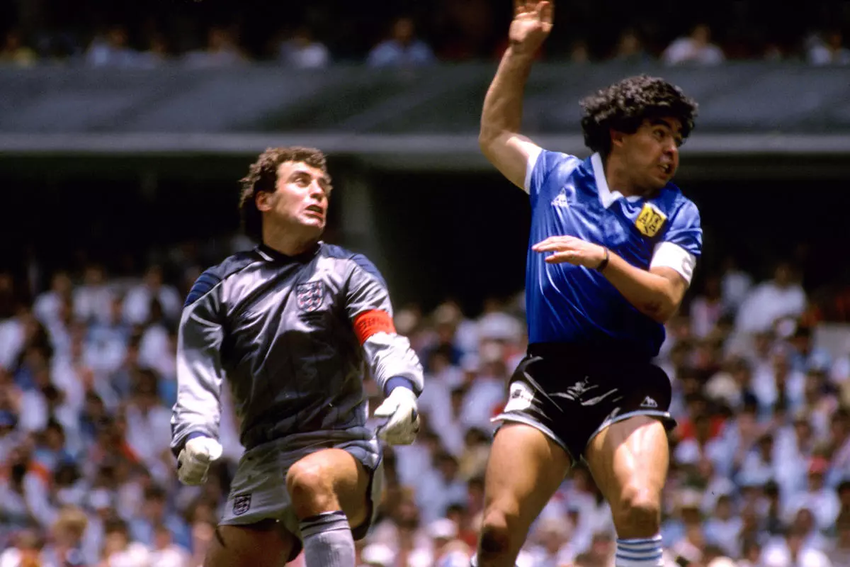 Peter Shilton Diego Maradona Hand of God