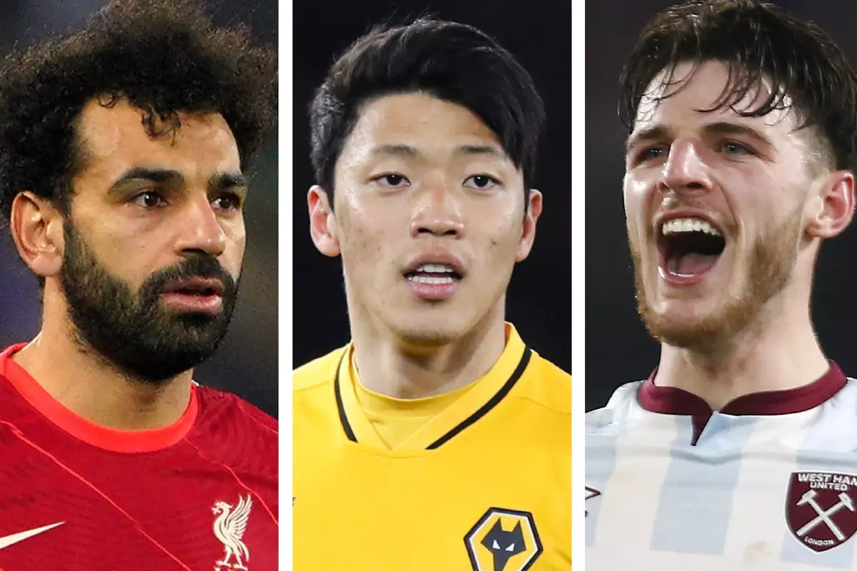 Mohamed Salah, Hwang Hee-Chan, Declan Rice