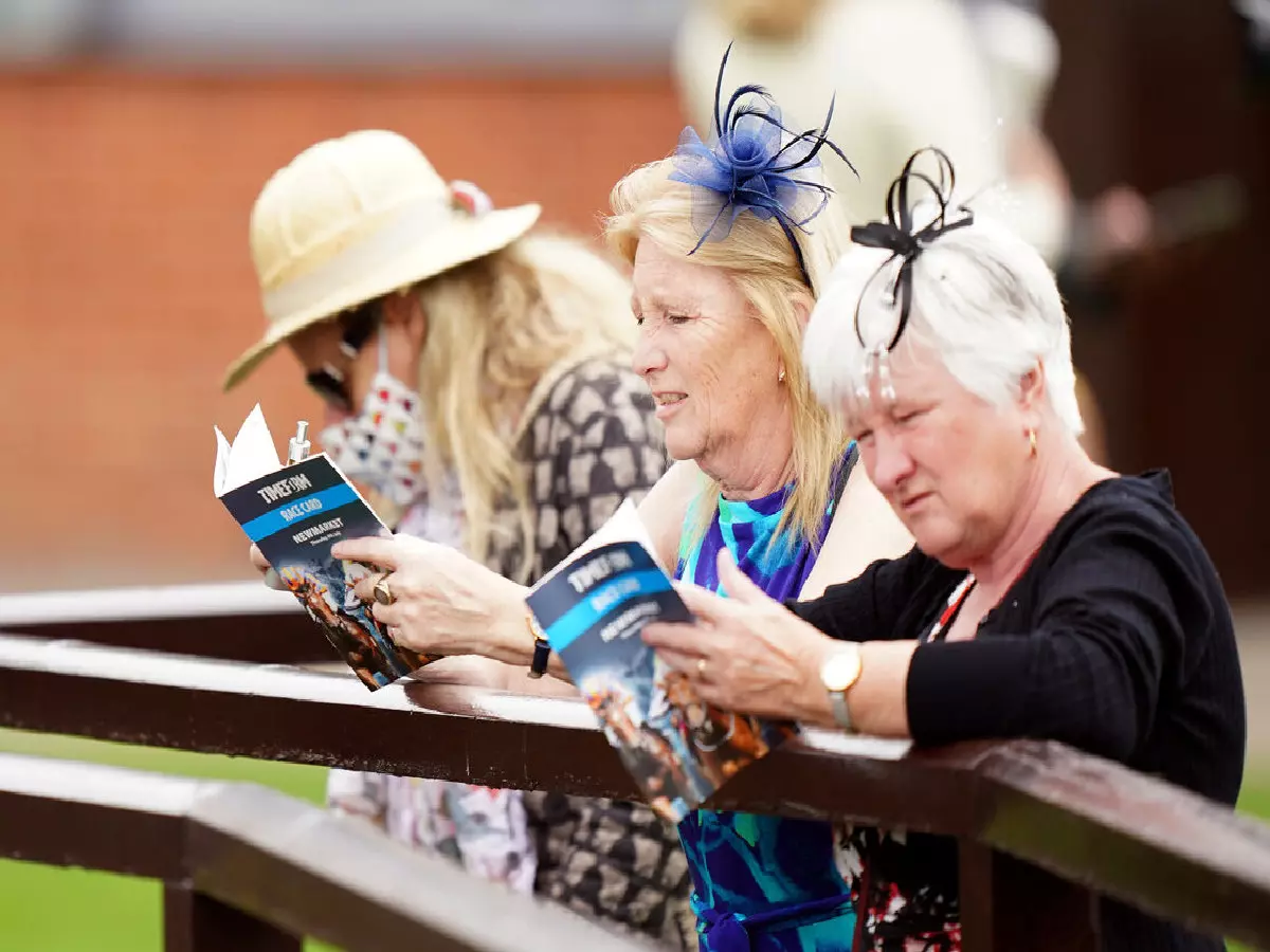 Racegoers at Newmarket's July Course