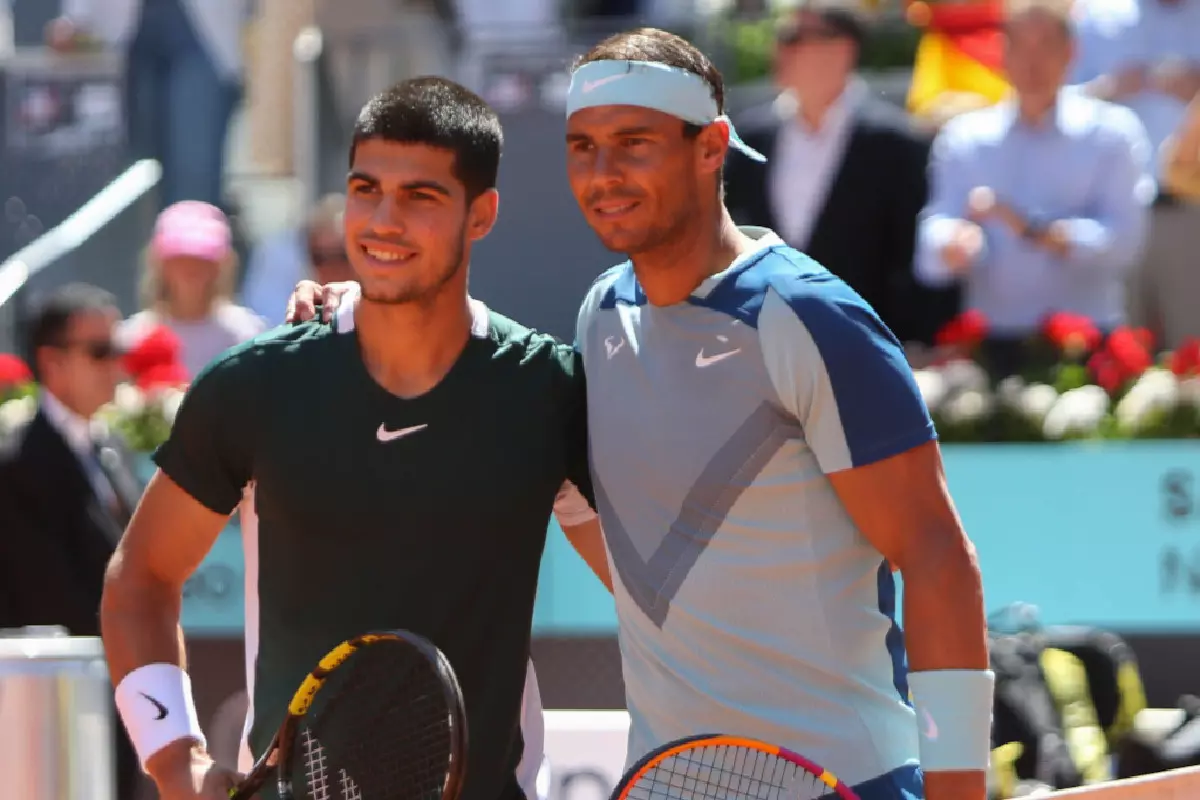 Rafael Nadal and Carlos Alcaraz - May 2022