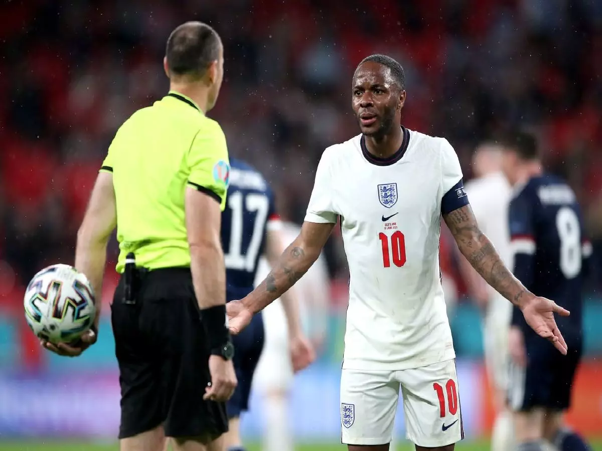Raheem Sterling frustrated England Euro 2020