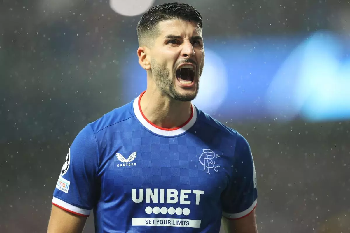 Rangers' Antonio-Mirko Colak celebrates scoring