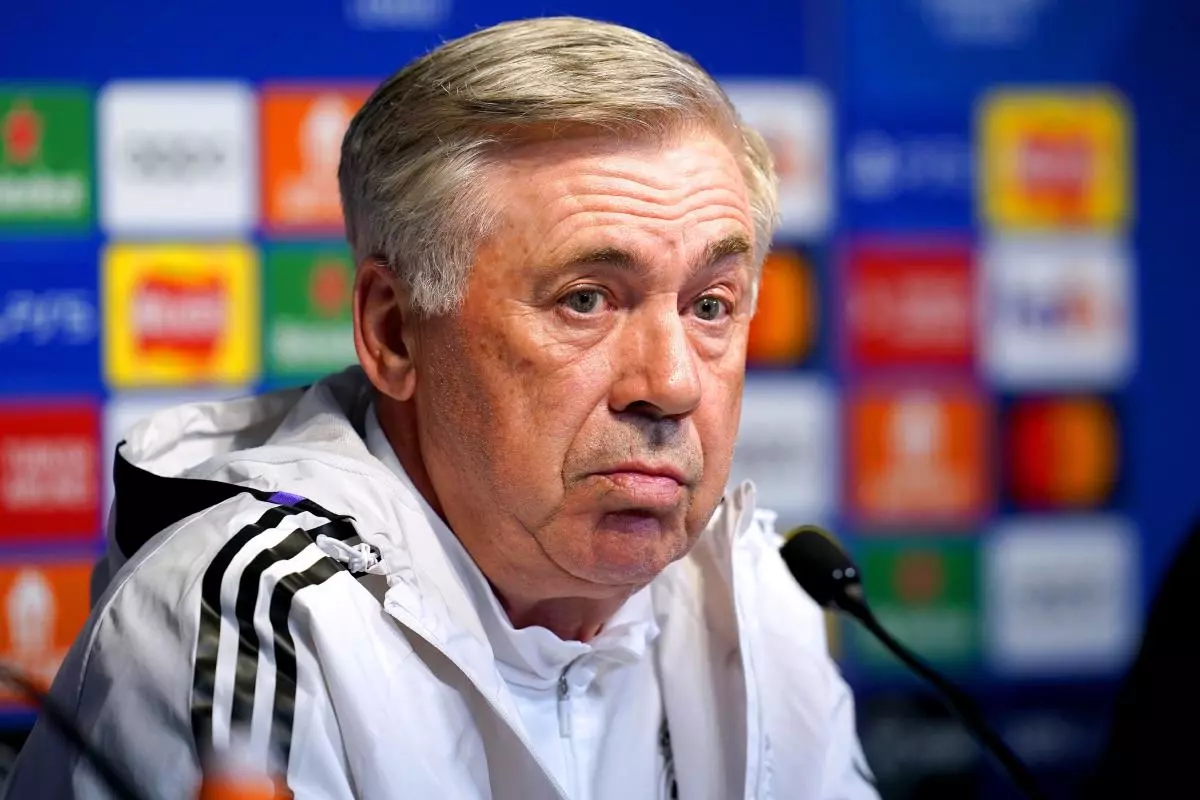 Real Madrid manager Carlo Ancelotti during a press conference