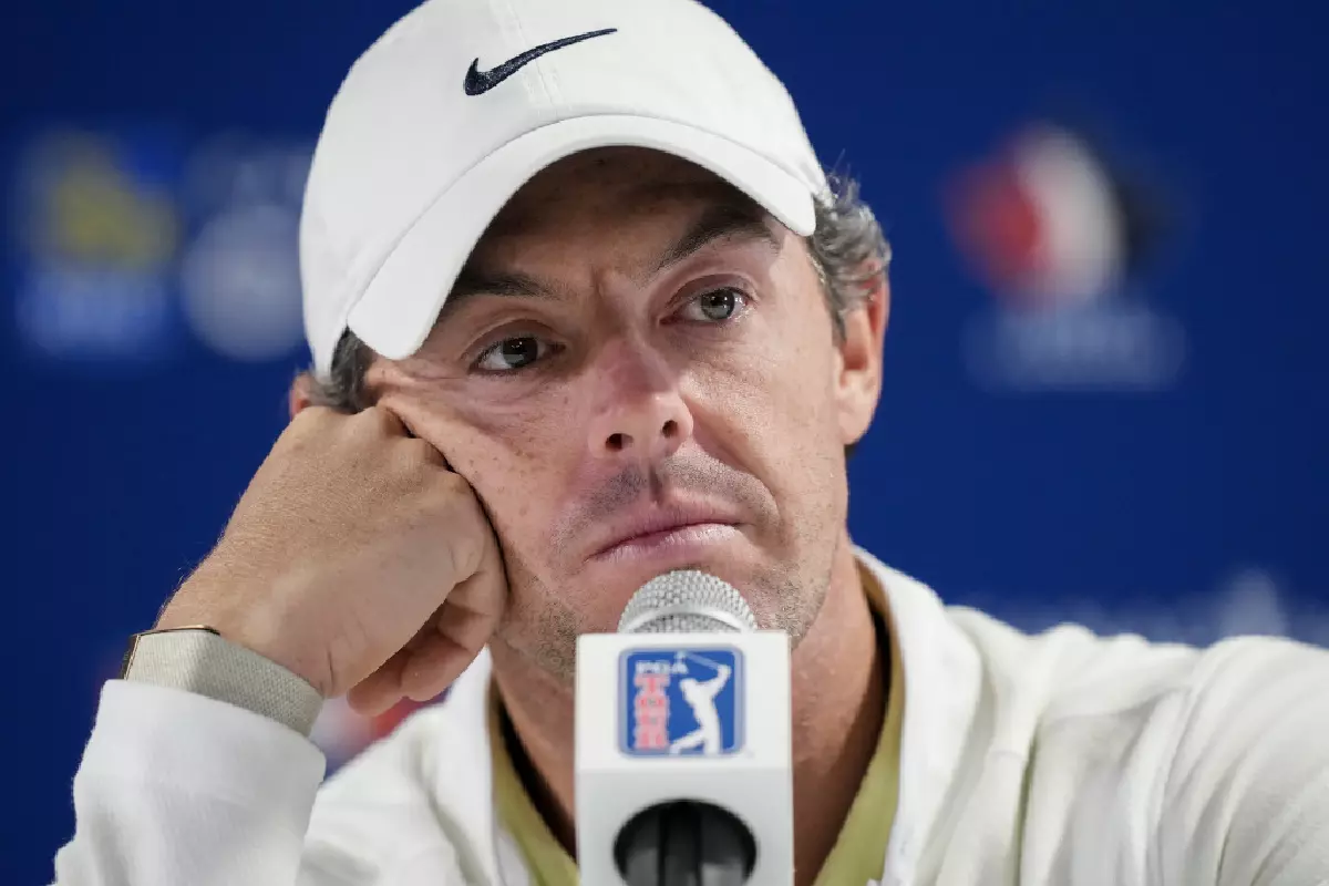 Rory McIlroy talks to the press - Jun 2023