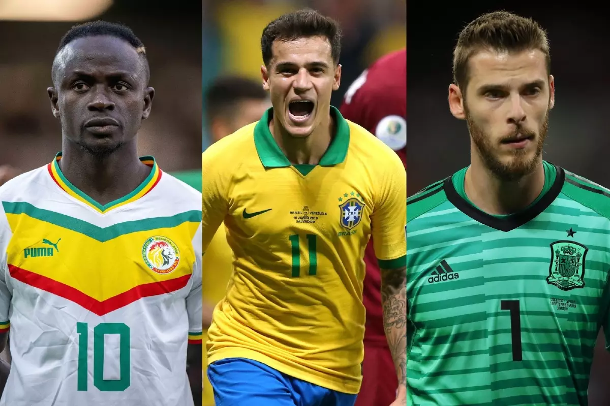 Sadio Mane, Philippe Coutinho and David De Gea