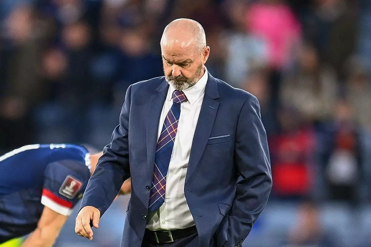 Scotland boss Steve Clarke dejected