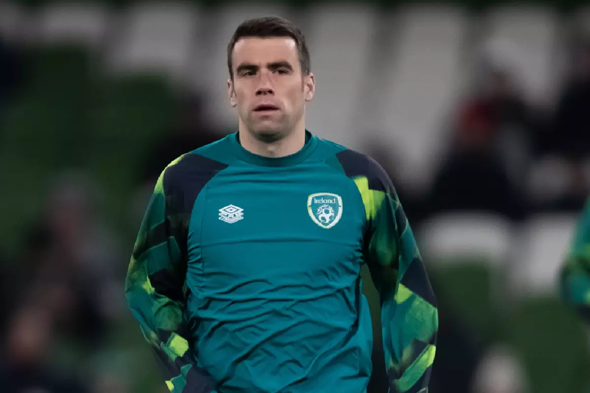 Seamus Coleman training with Republic of Ireland