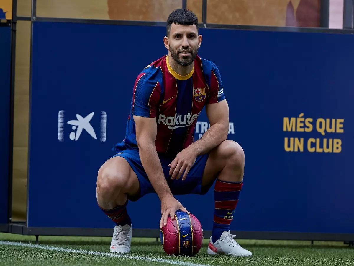 Sergio Aguero Barcelona unveiling