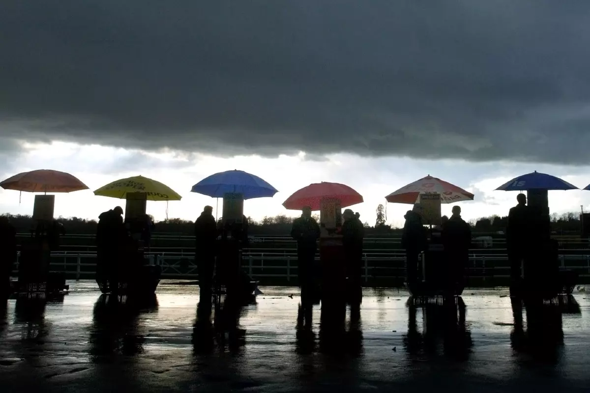 Seven trackside bookies in bad weather