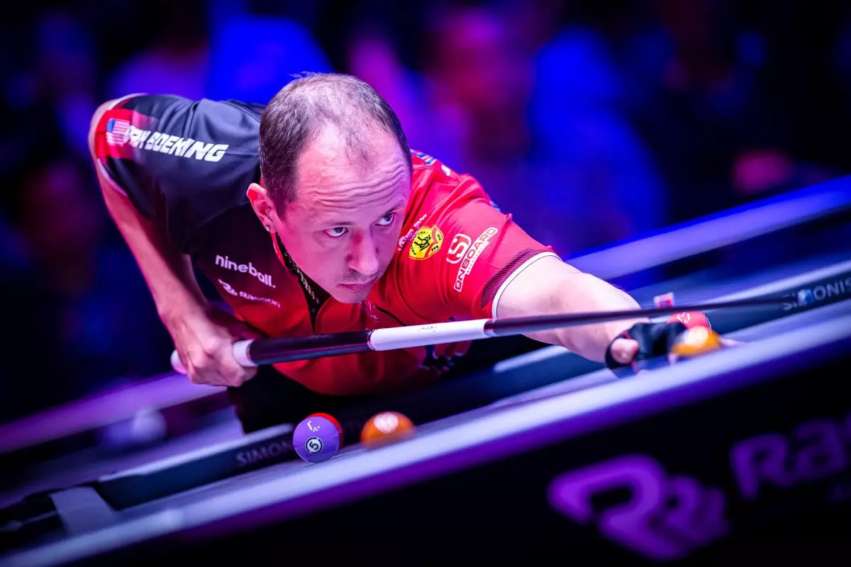 Shane Van Boening in action at the Mosconi Cup