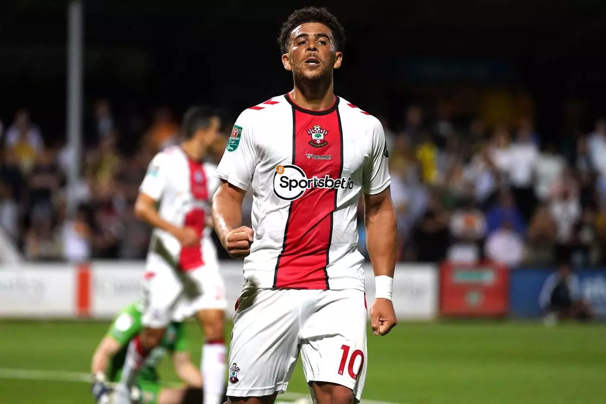 Southampton's Che Adams celebrates scoring