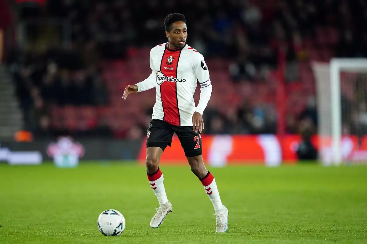 Southampton's Kyle Walker-Peters during the Emirates FA Cup fifth round match at St. Mary's Stadium - March 2023