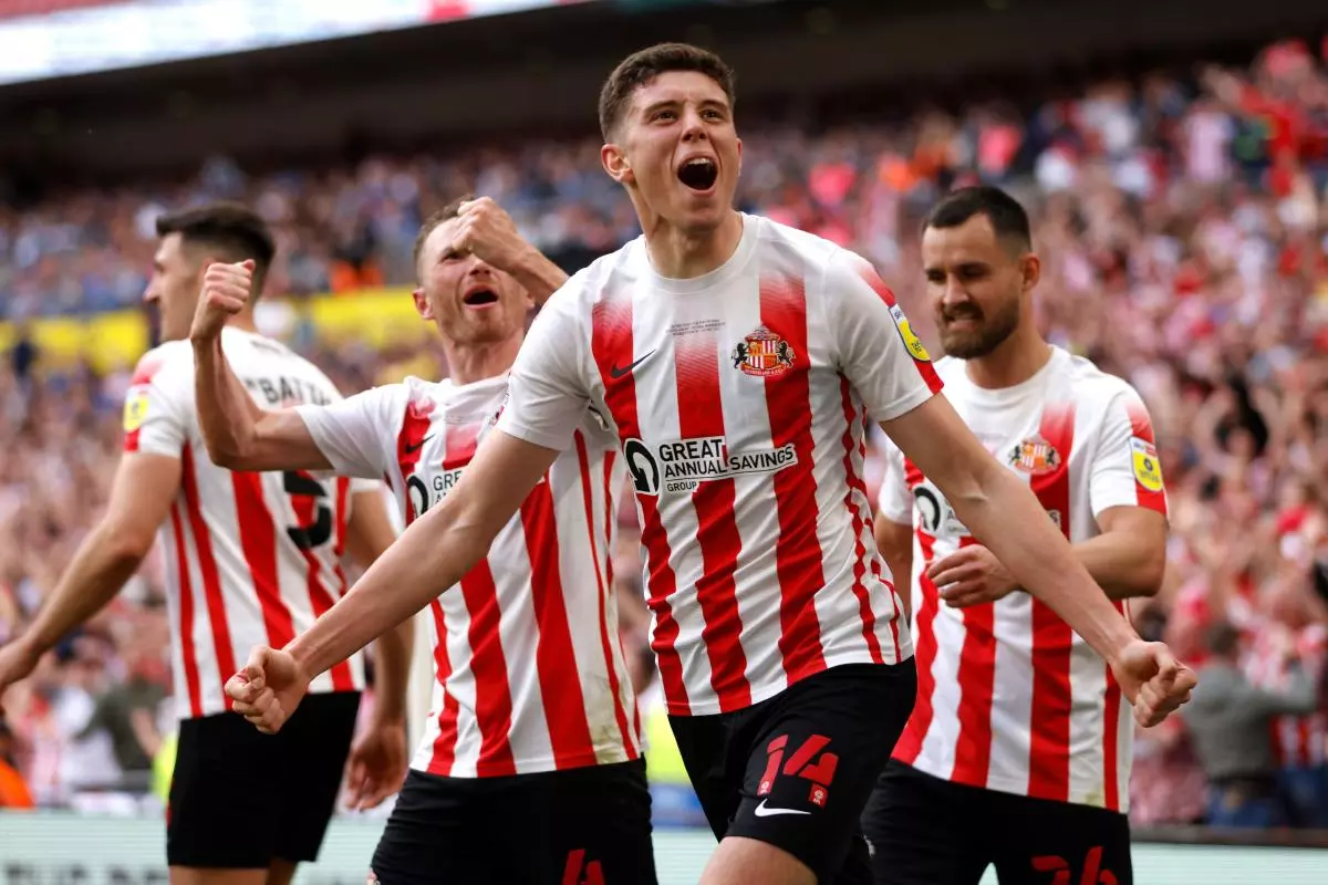 Sunderland's Ross Stewart celebrates scoring