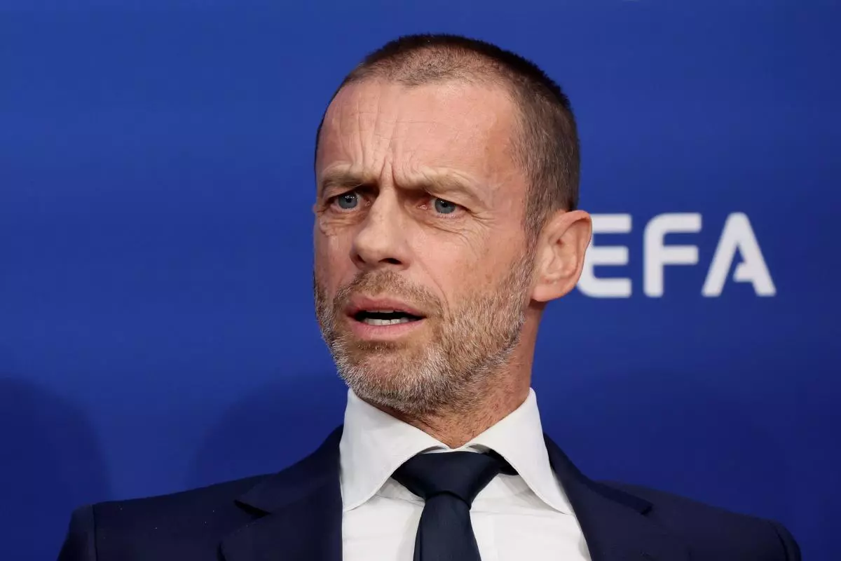 UEFA president Aleksander Ceferin during the news conference