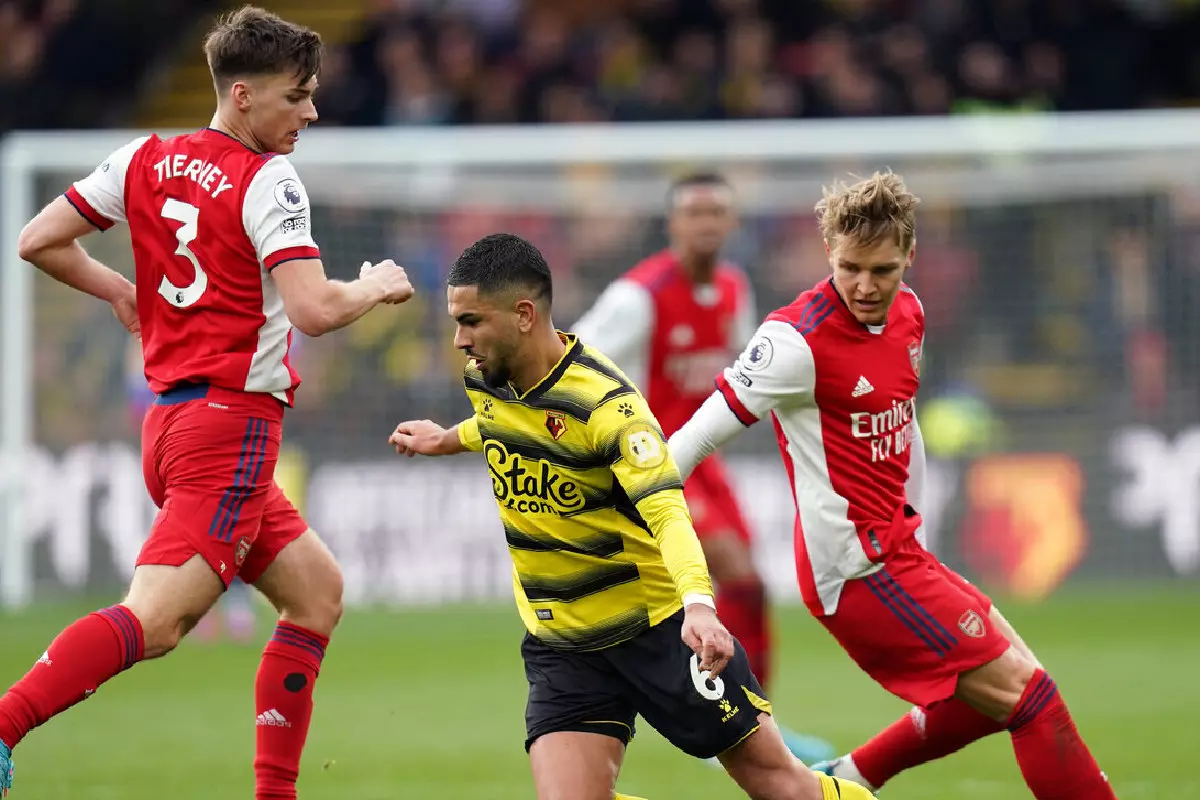 Watford Imran Louza and Arsenal Martin Odegaard