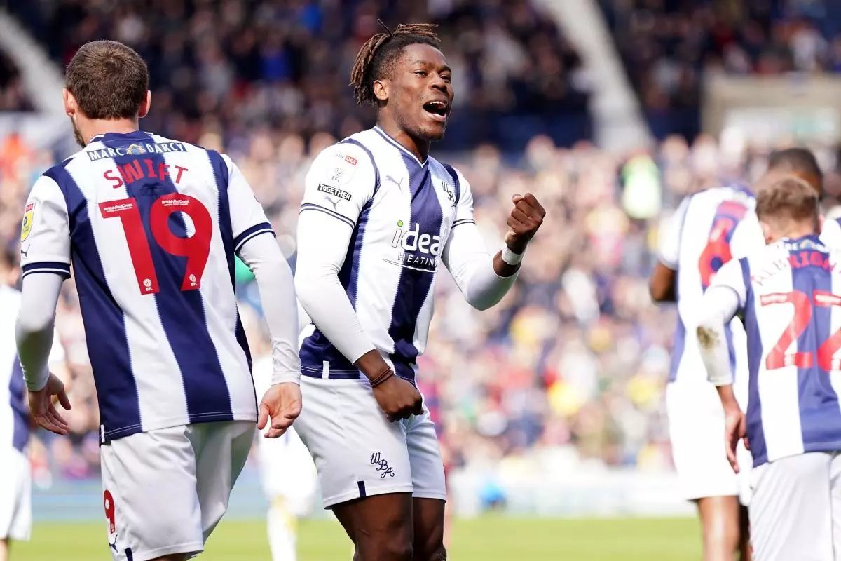 West Bromwich Albion's Brandon Thomas-Asante celebrates scoring