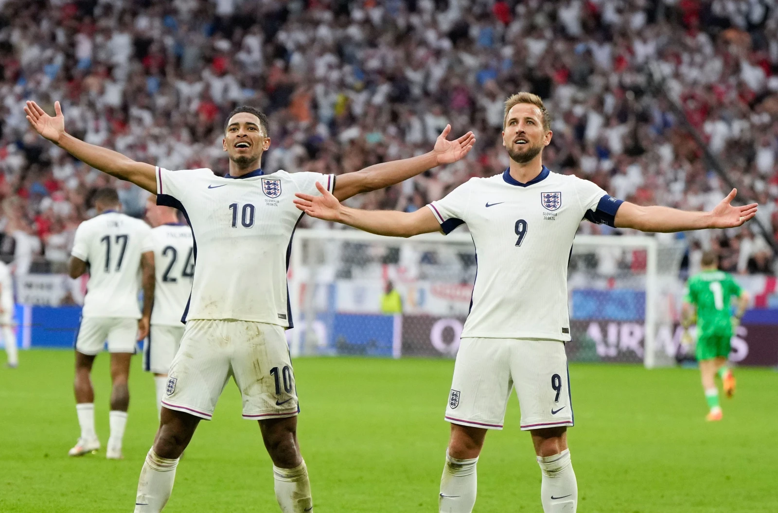 Jude Bellingham and Harry Kane at Euro 2024