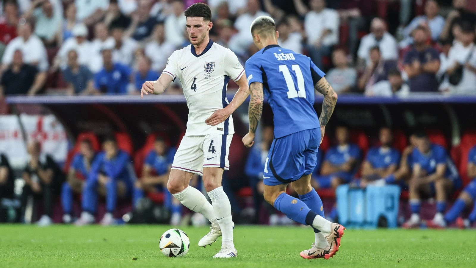 Declan Rice for England v Slovenia 25 June, 2024