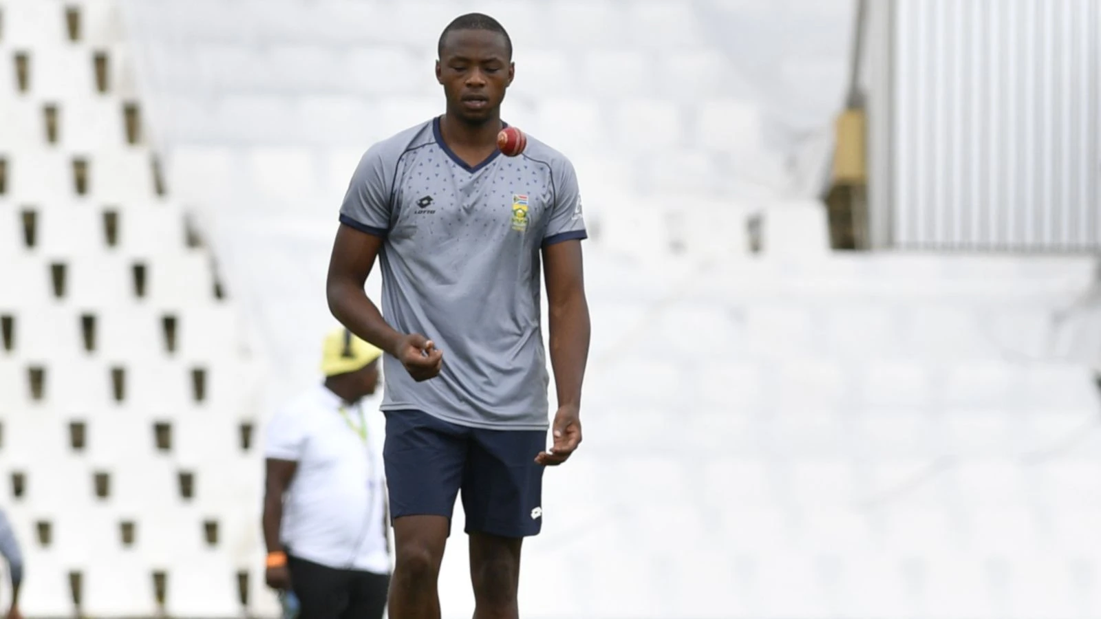 Kagiso Rabada in training