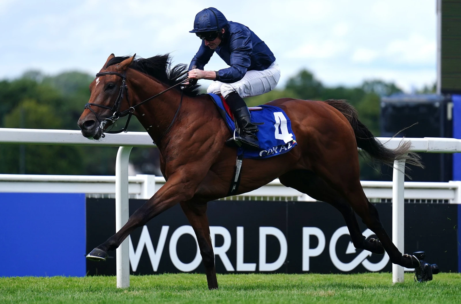 City Of Troy ridden by Ryan Moore on their way to winning the Coral Eclipse at Sandown