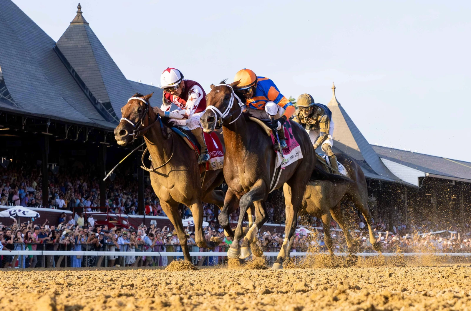 Fierceness wins the Travers Stakes at Saratoga Springs