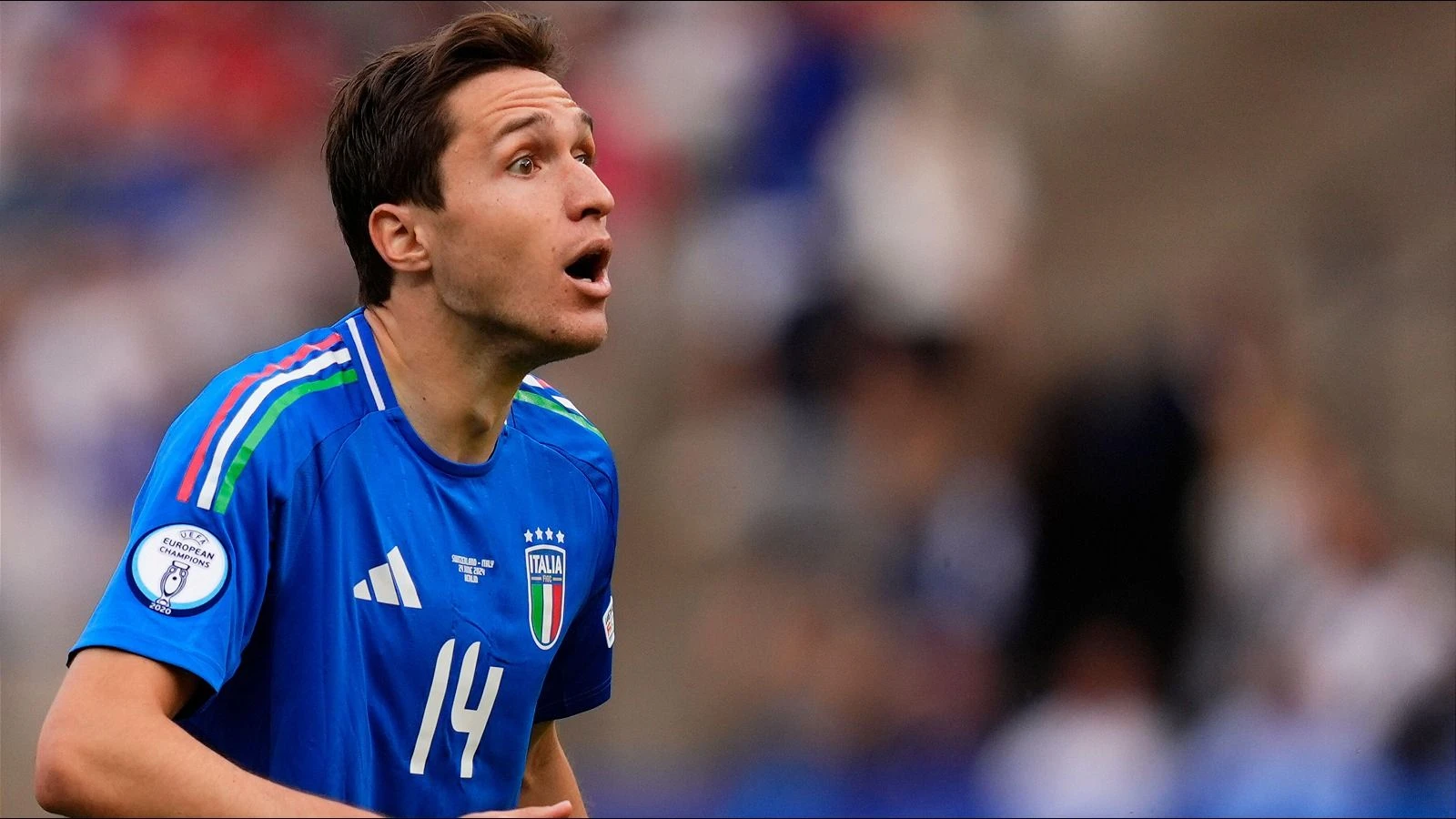 Federico Chiesa playing for Italy