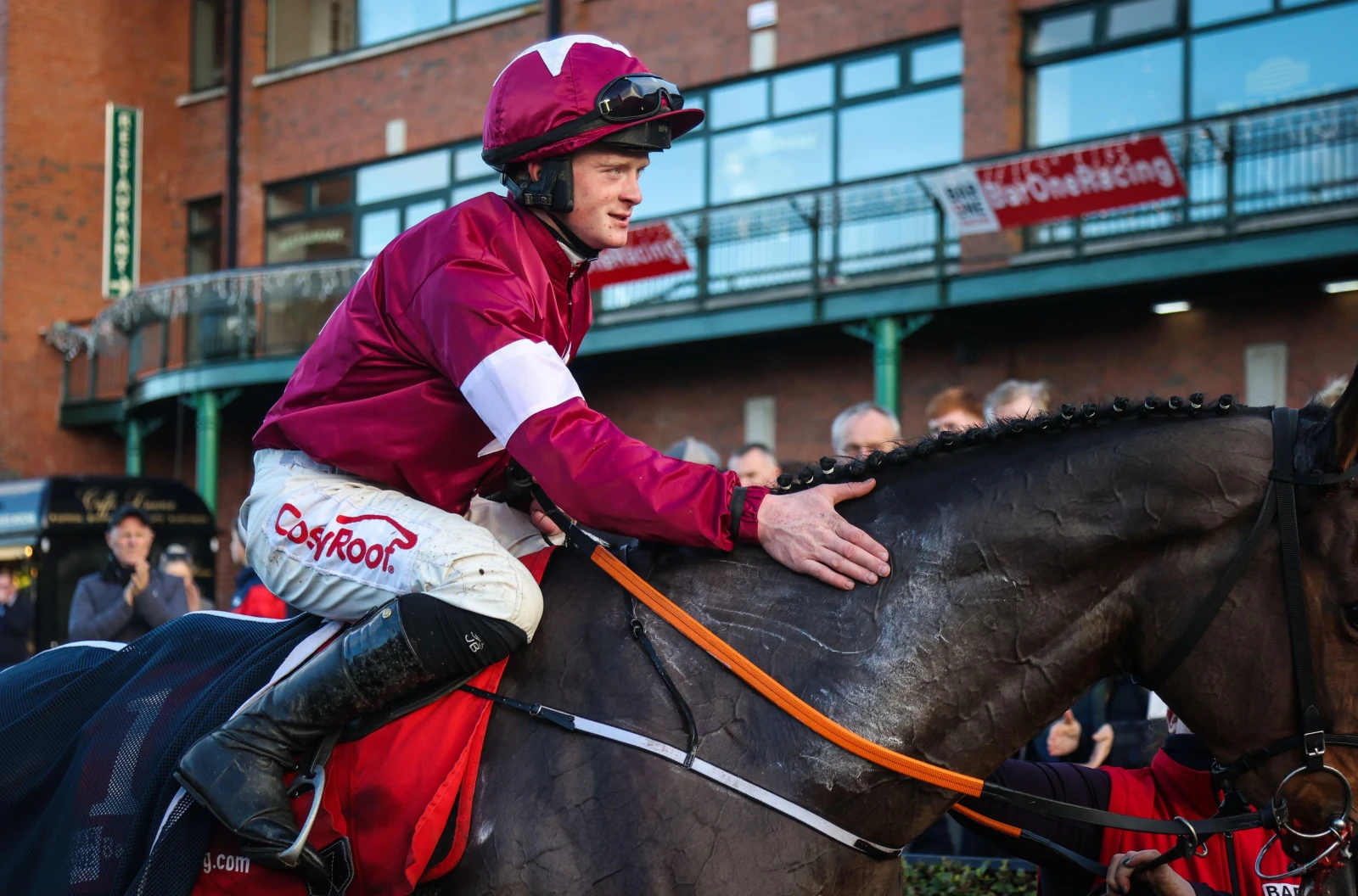 Croke Park and jockey Sam Ewing after success in the Drinmore