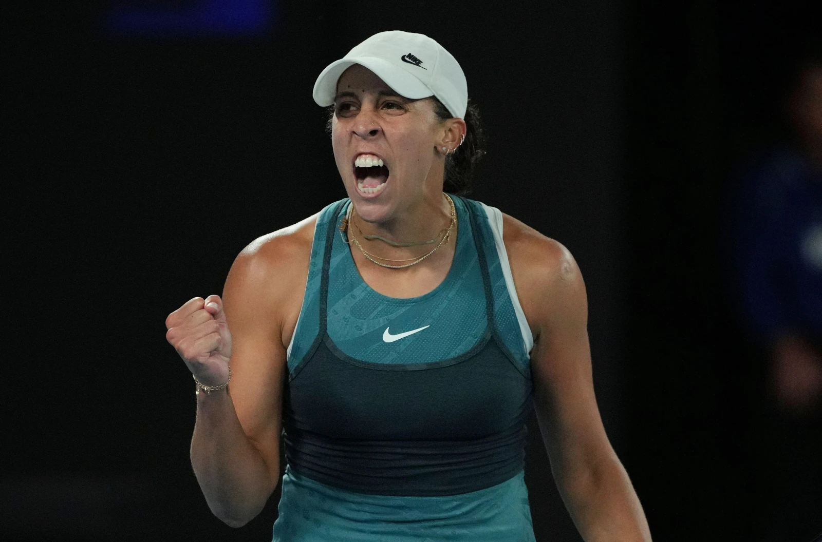 Madison Keys of the U.S. reacts during her women's singles final match against Aryna Sabalenka of Belarus at the Australian Open