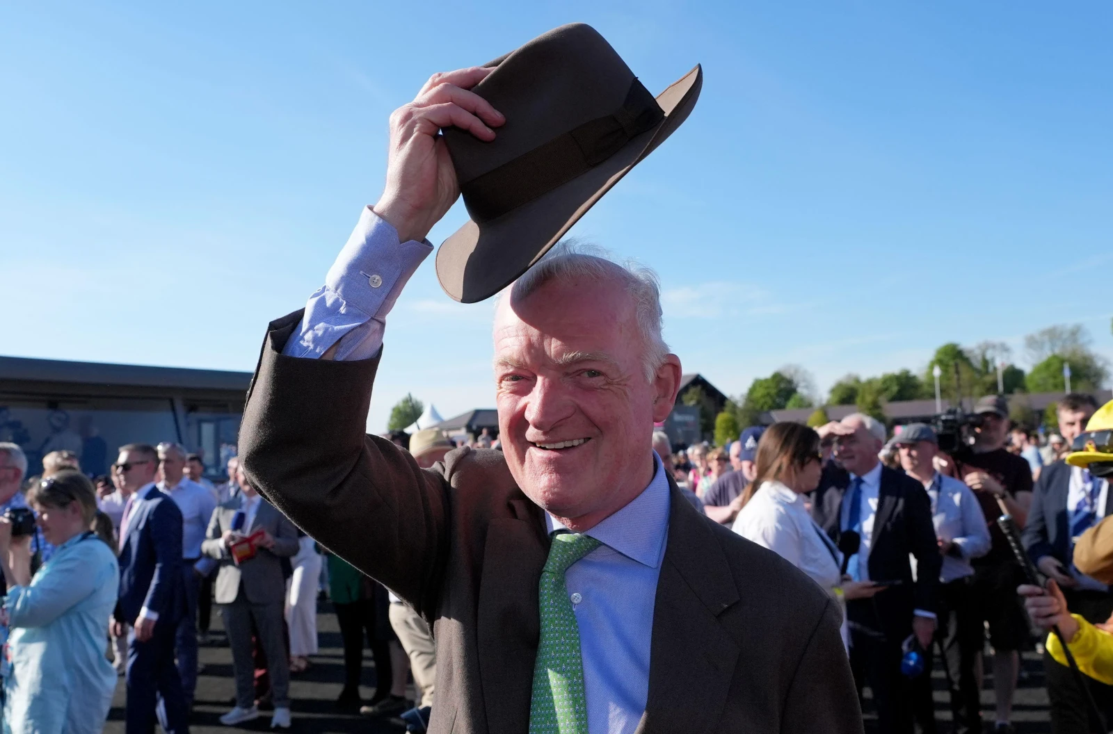 Trainer Willie Mullins celebrates another Punchestown Gold Cup success