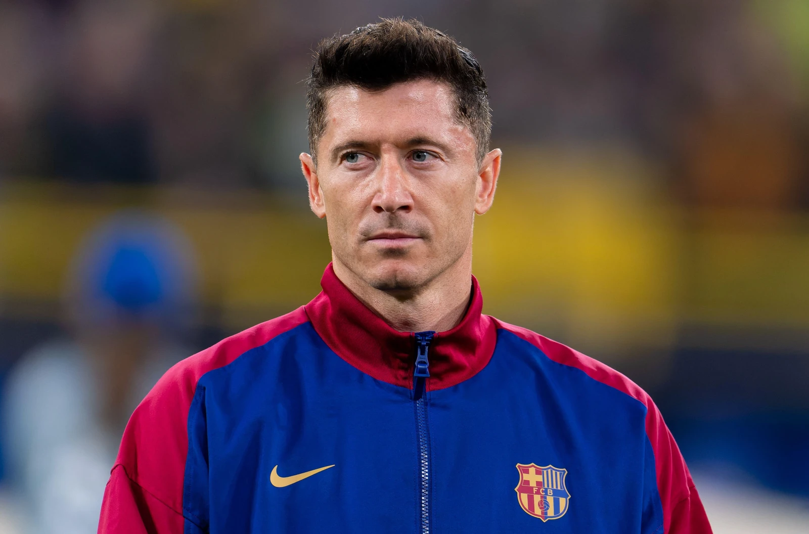 Robert Lewandowski of FC Barcelona prior to the UEFA Champions League 2024/25 quarter-final