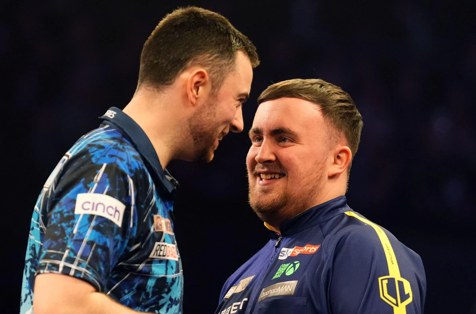 Luke Humphries and Luke Littler in Premier League Darts action