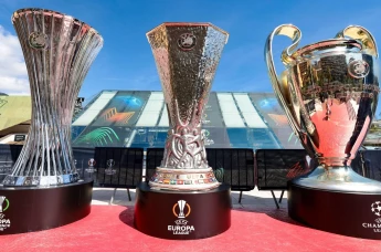 All three major European football trophies - Champions League, Europa League, Europa Conference League