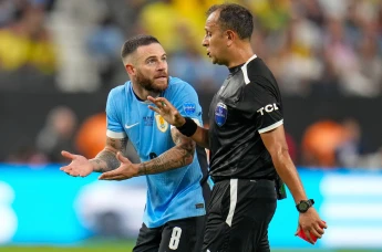 Uruguay's Nahitan Nandez sent off at Copa America
