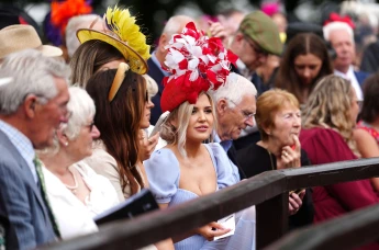 Newmarket racegoers at July Festival on Thursday