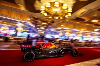 Las Vegas Grand Prix Red Bull car in casino