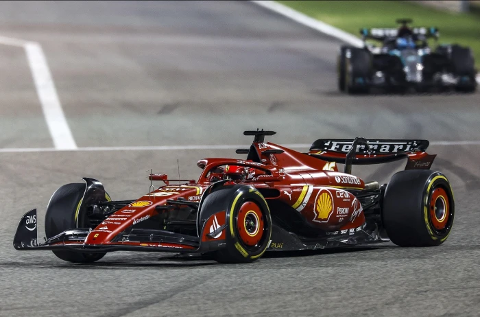 Charles Leclerc of Ferrari at Bahrain testing