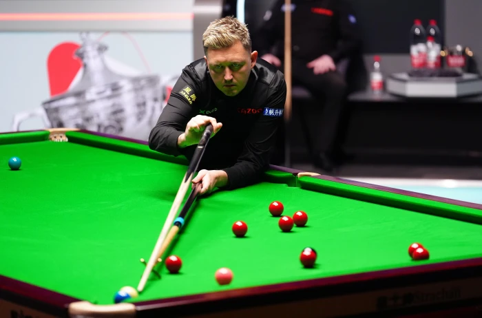 Kyren Wilson in action during the World Championship at the Crucible