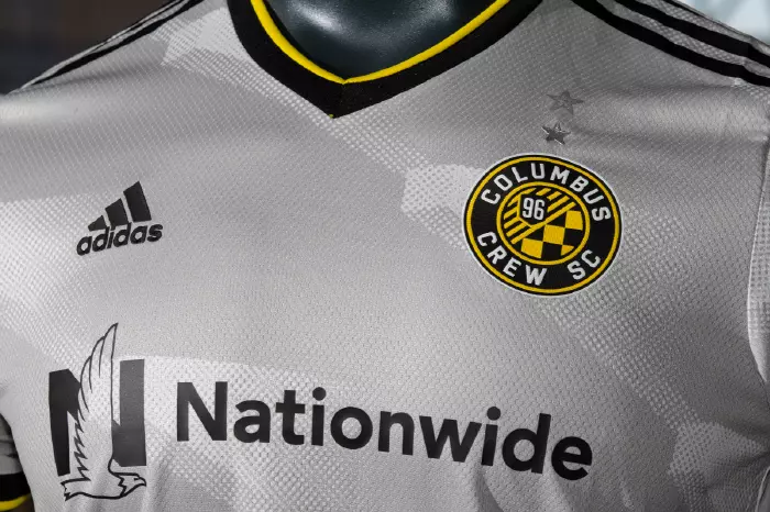 Columbus Crew displays their new kit for the 2021 MLS season. Credit: Greg Bartram-USA TODAY Sports/Sipa USA