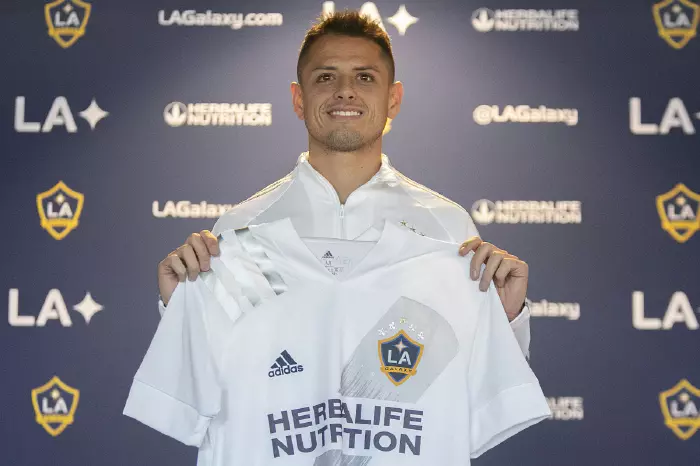Javier Hernandez the day he signed for LA Galaxy, January 23, 2018. Credit: Prensa Internacional via ZUMA Wire