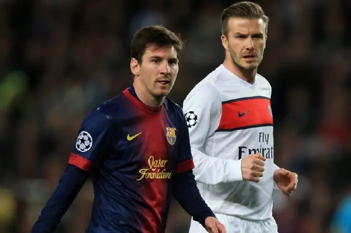 Lionel Messi Barcelona DAvid Beckham Paris Saint-Germain