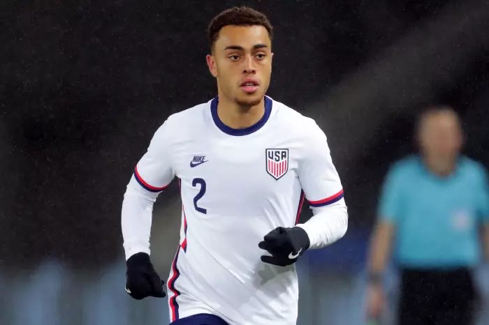 Sergino Dest of USMNT and FC Barcelona