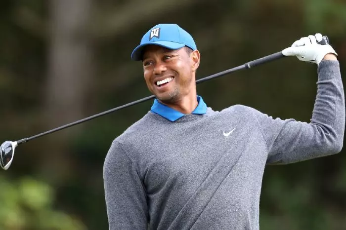 Tiger Woods smiling