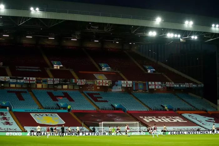 Villa Park under floodlights