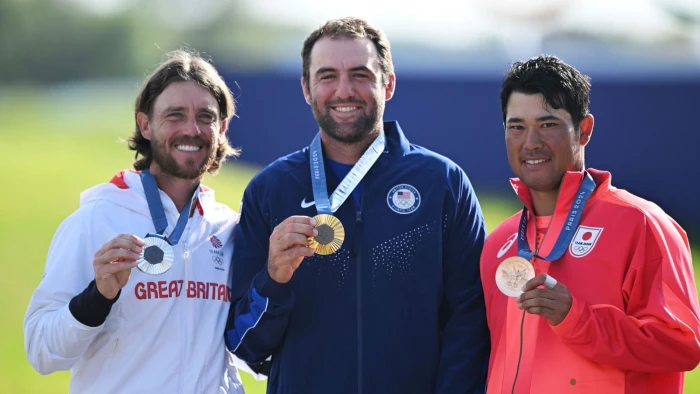 Fleetwood with his Olympic silver medal