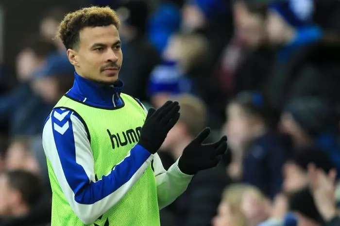Dele Alli makes a point to Sean Dyche on return to Everton for pre