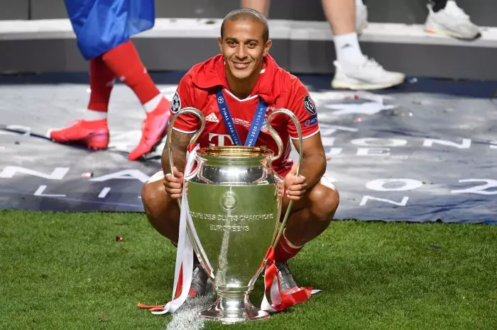 Thiago Alcantara with Champions League at Bayern Munich